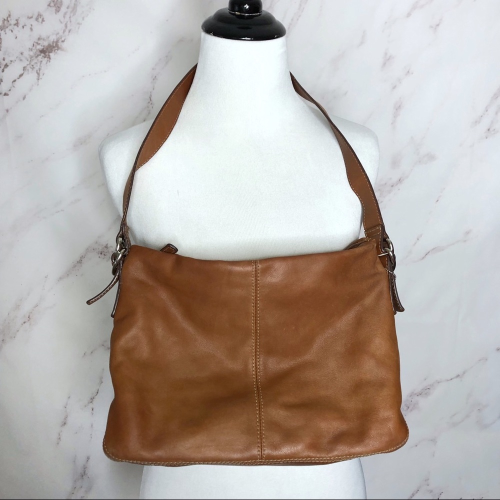 Fossil Cognac Leather Medium Size Shoulder Bag - Picture 2 of 6